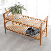 Lifestyle Traders 2 Tier Gabbie Bamboo Shoe Rack