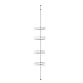 Lifestyle Traders Adjustable 4 Tier Metal Corner Shower Rack