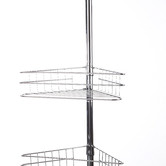 Lifestyle Traders Adjustable 4 Tier Metal Corner Shower Rack