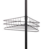 Lifestyle Traders Adjustable 4 Tier Metal Corner Shower Rack