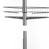 Lifestyle Traders Adjustable 4 Tier Metal Corner Shower Rack