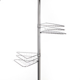 Lifestyle Traders Adjustable 4 Tier Metal Corner Shower Rack