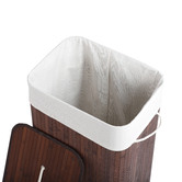 Lifestyle Traders Tall Rectangular Bamboo Folding Laundry Hamper