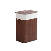 Lifestyle Traders Tall Rectangular Bamboo Folding Laundry Hamper