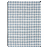 Lifestyle Traders Blue &amp; White Chequered Picnic Rug