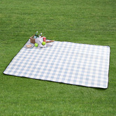 Lifestyle Traders Blue &amp; White Chequered Picnic Rug