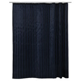 Sherwood Housewares Blue Oxford Stripes Single Panel Shower Curtain