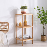 Lifestyle Traders Vivonne 3 Tier Bamboo Shelving Unit