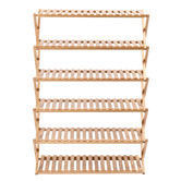 Lifestyle Traders Vivonne 6 Tier Foldable Bamboo Shoe Rack