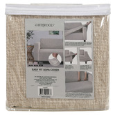 Sherwood Housewares Stretch Faux Linen Sofa Cover
