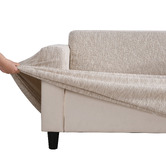 Sherwood Housewares Stretch Faux Linen Sofa Cover