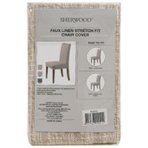 Lifestyle Traders Stretch Faux Linen Dining Chair Cover Only