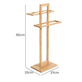 Lifestyle Traders Seth Bamboo Bathroom Towel Rack