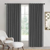 Lifestyle Traders Lynden Faux Linen Blockout Concealed Tab Top Curtains