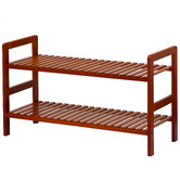 Lifestyle Traders 2 Tier Gabbie Bamboo Shoe Rack