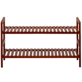 Lifestyle Traders 2 Tier Gabbie Bamboo Shoe Rack