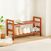 Lifestyle Traders 2 Tier Gabbie Bamboo Shoe Rack