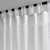 Lifestyle Traders Evie White Sheer Tab Top Curtains