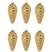 Lifestyle Traders Gold Dasher Pinecone Christmas Baubles