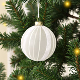 Lifestyle Traders 6 Piece Arthur Striped Christmas Bauble Set