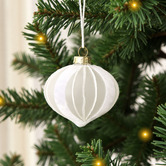 Lifestyle Traders 6 Piece Arthur Striped Christmas Bauble Set