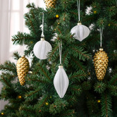 Lifestyle Traders 6 Piece Arthur Striped Christmas Bauble Set