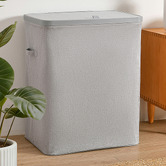 Lifestyle Traders Titus 2 Section Foldable Laundry Hamper