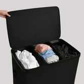 Lifestyle Traders Titus 3 Section Foldable Laundry Hamper