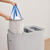 Lifestyle Traders Titus 3 Section Foldable Laundry Hamper