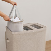 Lifestyle Traders Titus 3 Section Foldable Laundry Hamper