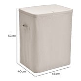 Lifestyle Traders Titus 2 Section Foldable Laundry Hamper