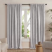 Lifestyle Traders Lynden Faux Linen Blockout Concealed Tab Top Curtains