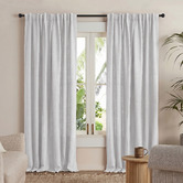 Lifestyle Traders Lynden Faux Linen Blockout Concealed Tab Top Curtains