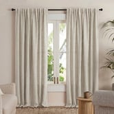 Lifestyle Traders Lynden Faux Linen Blockout Concealed Tab Top Curtains