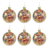 Lifestyle Traders Aspen Confetti Sequin Glass Baubles