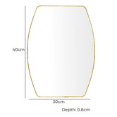 Lifestyle Traders Ira Brass Wall Mirror
