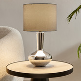 Lifestyle Traders Istanbul Silver Ceramic Table Lamp