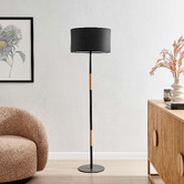 Lifestyle Traders Maddison Rubberwood Floor Lamp