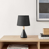 Lifestyle Traders 33cm Preston Rubberwood Table Lamp