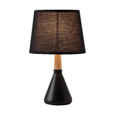 Lifestyle Traders 33cm Preston Rubberwood Table Lamp