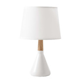 Lifestyle Traders 33cm Preston Rubberwood Table Lamp