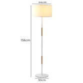 Lifestyle Traders Maddison Rubberwood Floor Lamp