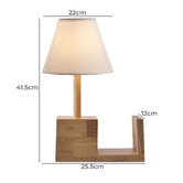 Lifestyle Traders 40cm Rubberwood Table Lamp
