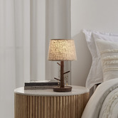 Lifestyle Traders Marilyn Rubberwood Table Lamp