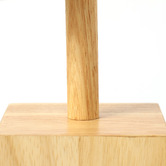 Lifestyle Traders Bookend Rubberwood Table Lamps (set of 2)