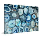 Galerie Art Co Blue Geode Bunch Canvas Wall Art