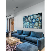 Galerie Art Co Blue Geode Bunch Canvas Wall Art