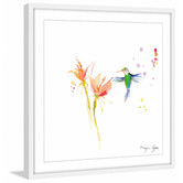 Galerie Art Co Green Hummingbird Framed Painting Print