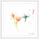 Galerie Art Co Green Hummingbird Framed Painting Print
