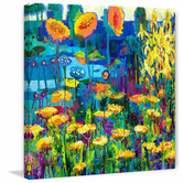 Galerie Art Co Yellow Garden II Wrapped Canvas Painting Print